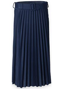 Plisovaná dlouhá sukně s širokou gumou v pase 240163 navy