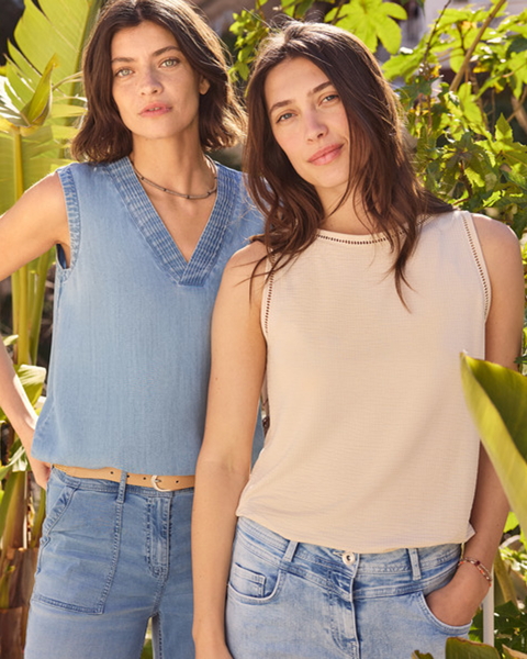 Denim look v prírodných tónoch