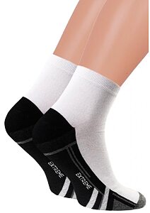 Kotníčkové ponožky pro muže Steven 293054 bílo-černé