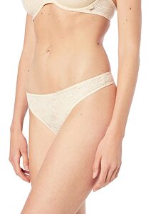 Tanga Calvin Klein Sheer Marquisette Lace  QF6878E banánová