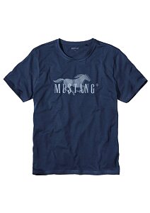 Pánské tričko s krátkým rukávem Mustang 4229-2100 navy