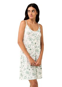 Letní noční košile Vamp s knoflíkovou légou 22086 blue matcha