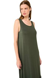 Dámské letní maxi šaty na ramínka Vamp 22512 green ivy