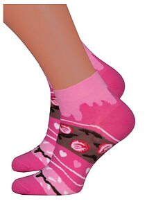 Členkové dámske ponožky More 10034 pink
