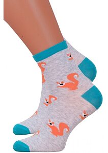 Dámske ponožky More 104078 šedá veverica