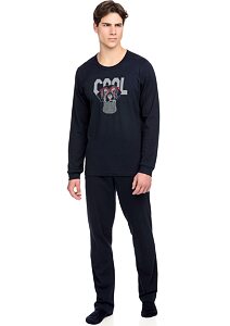 Pyžamo pro muže s mladistvým potiskem Vamp! 15684 blue