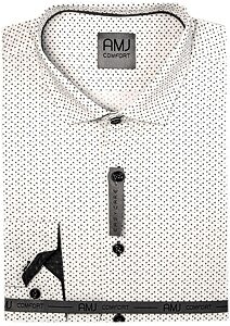 Košeľa s dlhým rukávom AMJ Comfort VDBR 1190 čierno-biela