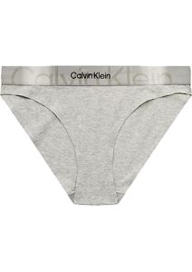 Kalhotky pro ženy Calvin Klein Embossed Icon QF66993 šedý melír