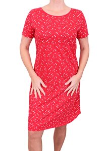 Bavlněná dámská noční košile Pleas 178698 červená