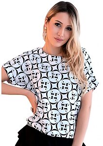 Designová halenka M. Hajdan 1178 černo- bílá