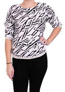Designová halenka M. Hajdan 1186 černobílý