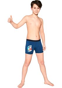 Chlapecké boxerky Cornette Young Surf 3 tm.jeans