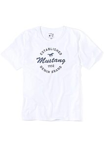 Mustang tričko s krátkym rukávom pre mužov 4175-2100 biele