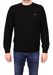 Pánsky sveter s okrúhlym výstrihom Jordi 80 čierny