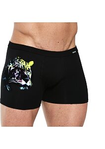 Boxerky pro muže Cornette Tattoo Panthera černé
