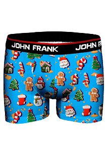 Boxerky pro muže John Frank z dárkové edice JFBD38Ch Candy cane