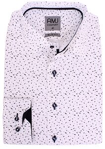 Elegantní společenská košile AMJ Comfort VDBR 1309 bílo-navy