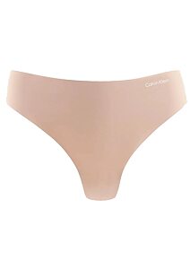 Tanga laserem střižené Calvin Klein QD5147E sv.káva