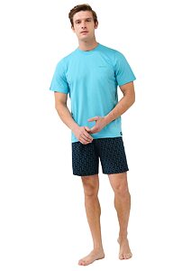 Pánské krátké pyžamo 21683 blue maui
