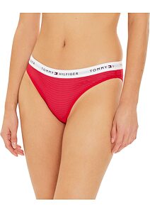 Dámské kalhotky Tommy Hilfiger z elastické pleteniny UW0UW05531 cherry