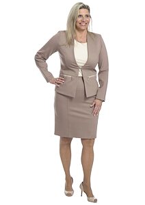 Elegantní dámský kabátek Tolmea 10324 mocca