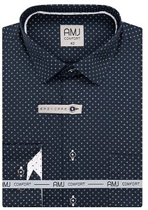 Pánská slim společenská košile AMJ VDSBR 1415 navy