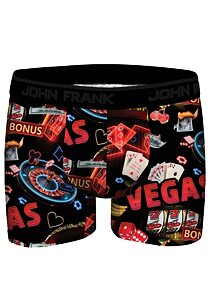 Pánské boxerky John Frank z jemného micromodalu JFBDMOD137 černé