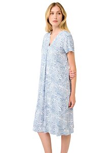 Letní noční košile s plisé Vamp 22017 blue serene