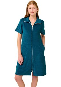 Obyčejné plážové šaty Vamp Frottee se zipem 22580 blue lyons