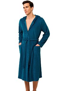 Pánský župan Frottee se zipem Vamp 22587 blue lyons