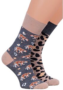 Pánské vzorované ponožky More 60079 levhart