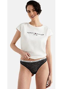 Krajková tanga Tommy Hilfiger UW0UW04514 navy