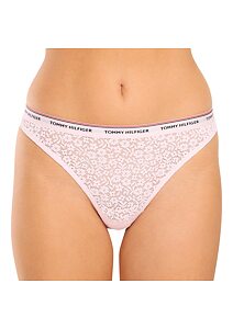 Krajková tanga  Tommy Hilfiger UW0UW04896 sv.růžové