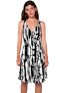 Letní šaty Vamp  bez rukávů černobílé 20441