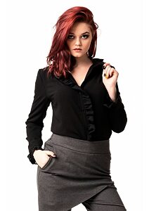 Elegatné dámska košeľa Fashion Mam 13-1 čierna