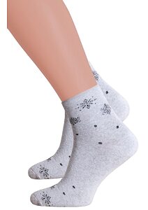 Dámské hřejivé ponožky Steven 44123 sv.šedé