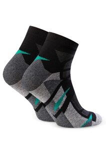 Kotníčkové ponožky pro muže Steven 254054 černé