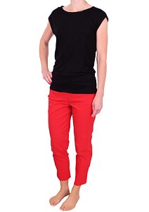Dámské strečové kalhoty Ewa 055 červené