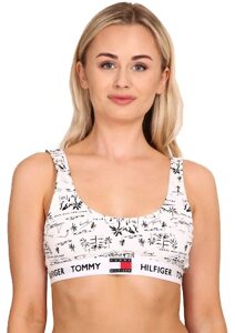 Sportovní podprsenka přes hlavu Tommy Hilfiger Bralette UW0UW02246 tisk