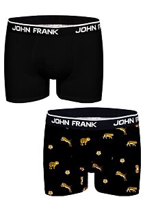 Pánské boxerky John Frank JF2BTORA05 duo pack černé