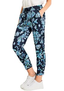 Letní kalhoty pro ženy Cecil 376603 navy vzor