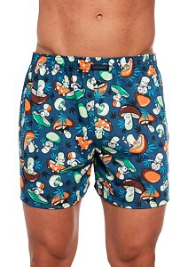 Bavlněné trenky s obrázky Cornette Classic 001/141 navy