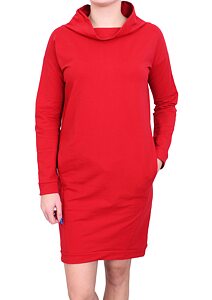Pohodové mikinové šaty pro ženy Pleas 180778 červená