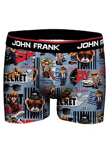 Pánské vtipné boxerky John Frank JFBD355 spy blue