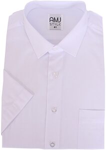 Pánská košile AMJ s krátkým rukávem Comfort slim VKSBR 1154 bílá