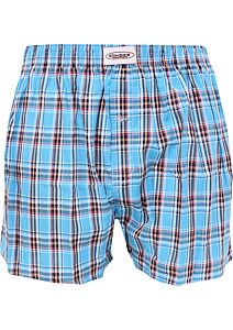 Tyrkysové kostkované plátýnkové trenýrky Climber 3100C56