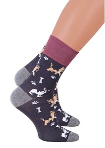 Pánske vzorované ponožky More 239079 mauve