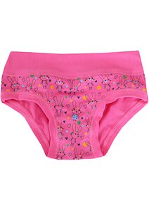 Bavlněné kalhotky s obrázky Emy Bimba B2614 rosa fluo