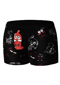 Boxerky pro muže Cornette Tattoo Rubber černé