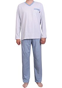 Bavlněné dlouhé pánské pyžamo Pleas 179771